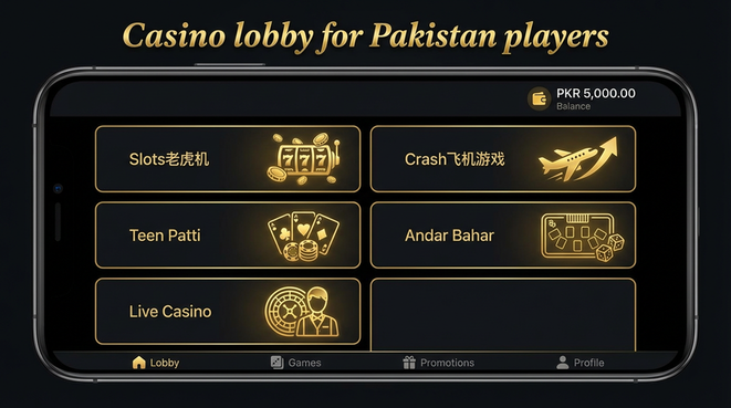 Lobby view of 7F777 Game for Pakistan users